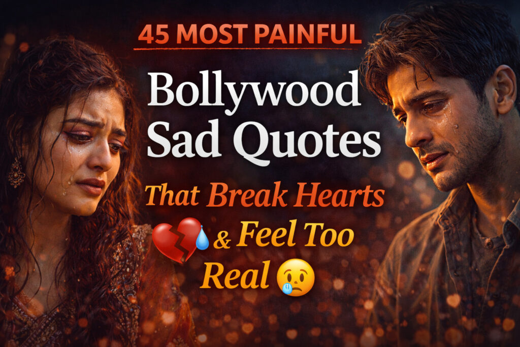 45 Heartbreaking Bollywood Sad Quotes That Feel Painfully Real
