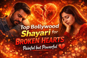 Top Bollywood Shayari for Broken Hearts ,Painful but Powerful.