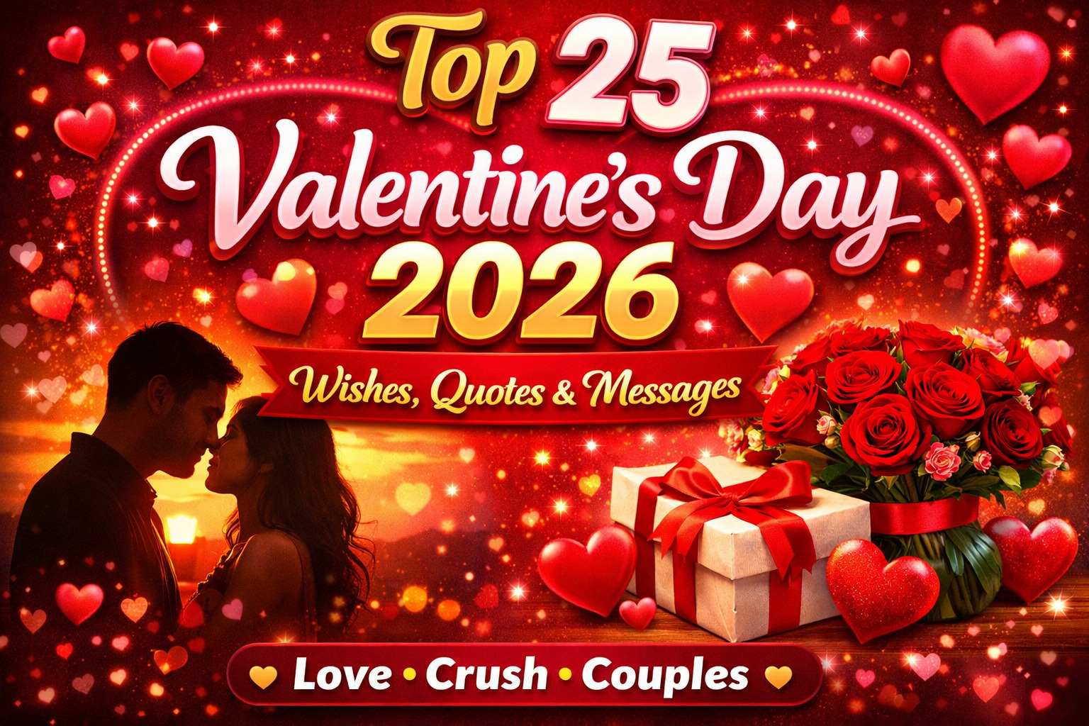Top 25 Valentine’s Day 2026 Wishes, Quotes & Messages for Love, Crush & Couples